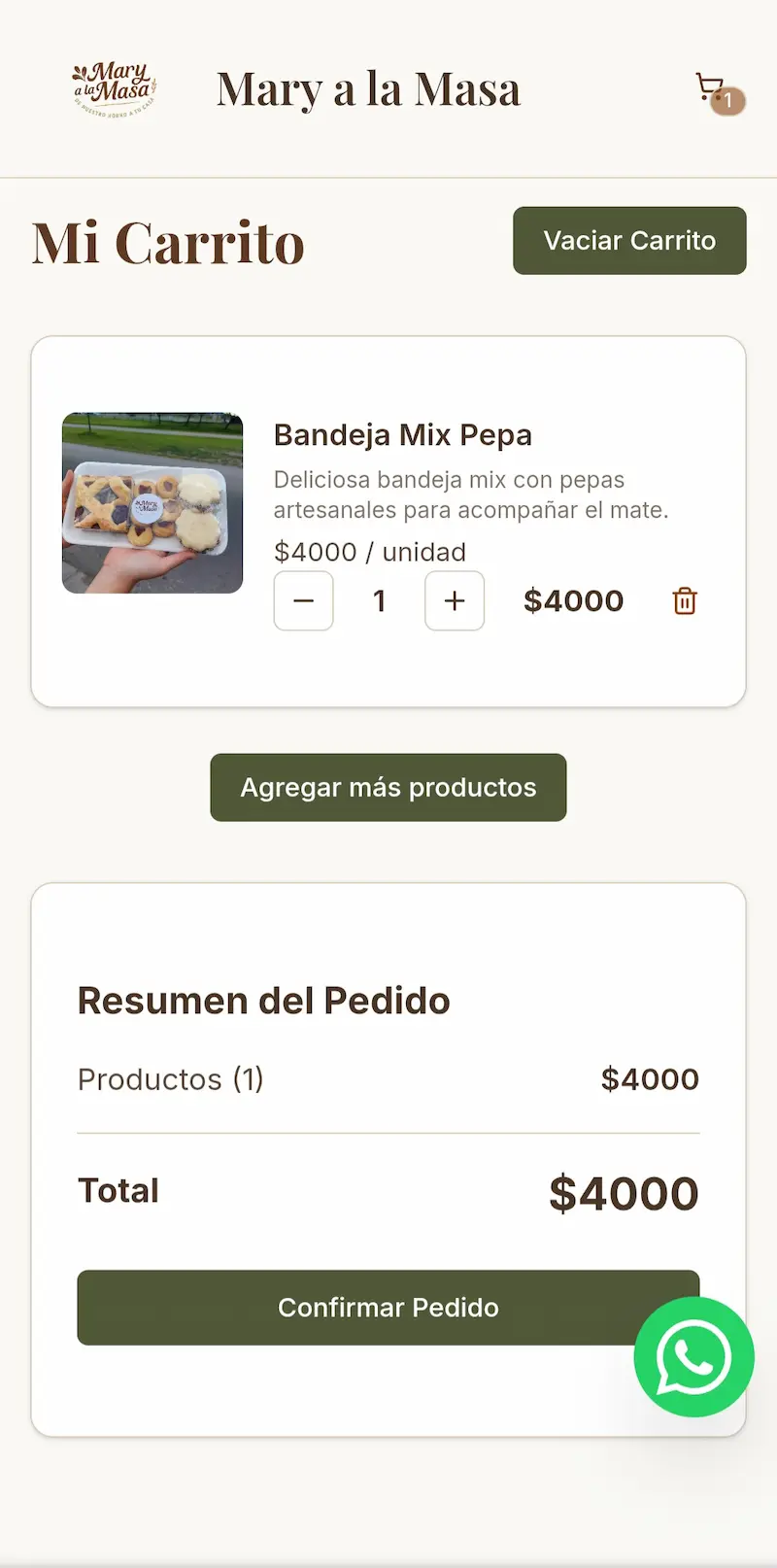 Paso 3: Confirmar carrito